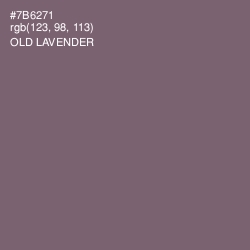 #7B6271 - Old Lavender Color Image