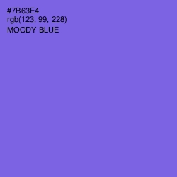 #7B63E4 - Moody Blue Color Image