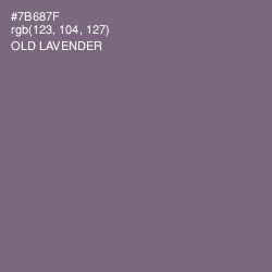 #7B687F - Old Lavender Color Image
