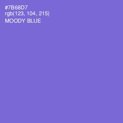 #7B68D7 - Moody Blue Color Image