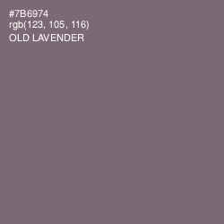 #7B6974 - Old Lavender Color Image