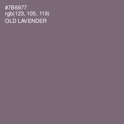 #7B6977 - Old Lavender Color Image