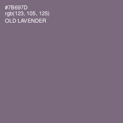 #7B697D - Old Lavender Color Image