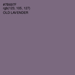 #7B697F - Old Lavender Color Image