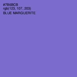 #7B6BCB - Blue Marguerite Color Image