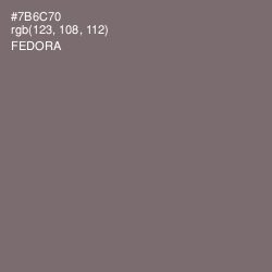 #7B6C70 - Fedora Color Image