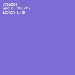 #7B6DD3 - Moody Blue Color Image