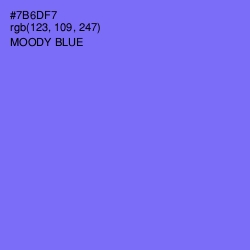 #7B6DF7 - Moody Blue Color Image