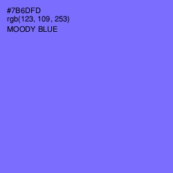 #7B6DFD - Moody Blue Color Image