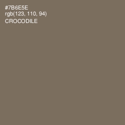 #7B6E5E - Crocodile Color Image