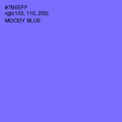 #7B6EFF - Moody Blue Color Image
