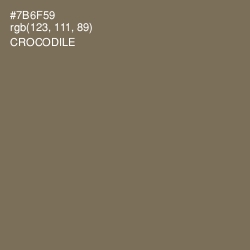 #7B6F59 - Crocodile Color Image