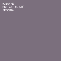 #7B6F7E - Fedora Color Image