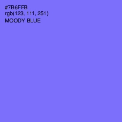 #7B6FFB - Moody Blue Color Image