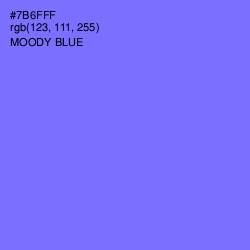 #7B6FFF - Moody Blue Color Image