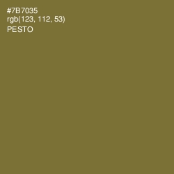 #7B7035 - Pesto Color Image