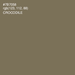 #7B7058 - Crocodile Color Image