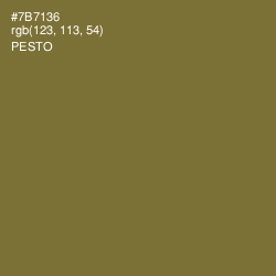 #7B7136 - Pesto Color Image