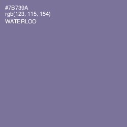 #7B739A - Waterloo  Color Image