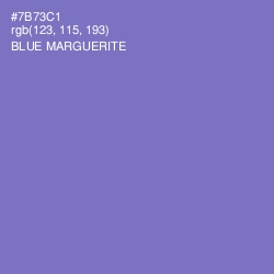 #7B73C1 - Blue Marguerite Color Image