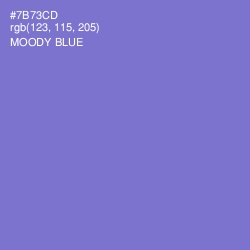 #7B73CD - Moody Blue Color Image