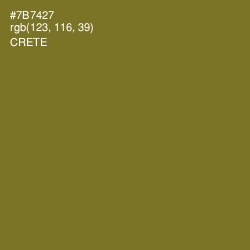 #7B7427 - Crete Color Image