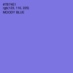 #7B74E1 - Moody Blue Color Image