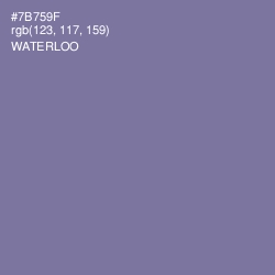 #7B759F - Waterloo  Color Image