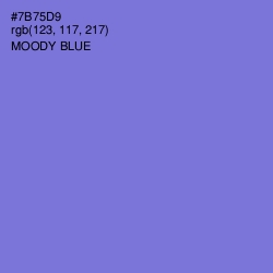 #7B75D9 - Moody Blue Color Image