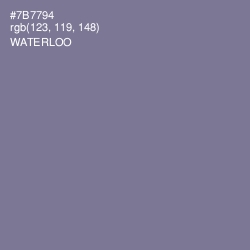 #7B7794 - Waterloo  Color Image