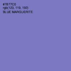 #7B77C0 - Blue Marguerite Color Image