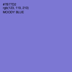 #7B77D2 - Moody Blue Color Image