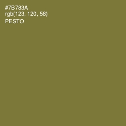 #7B783A - Pesto Color Image