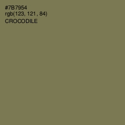 #7B7954 - Crocodile Color Image