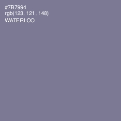 #7B7994 - Waterloo  Color Image