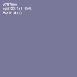 #7B799A - Waterloo  Color Image