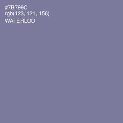 #7B799C - Waterloo  Color Image
