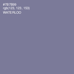 #7B7B99 - Waterloo  Color Image