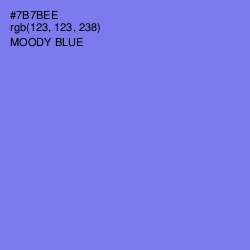 #7B7BEE - Moody Blue Color Image