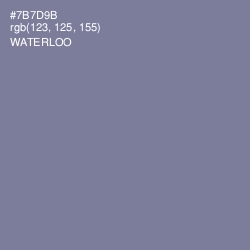 #7B7D9B - Waterloo  Color Image