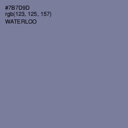 #7B7D9D - Waterloo  Color Image