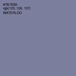 #7B7E9D - Waterloo  Color Image