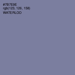 #7B7E9E - Waterloo  Color Image