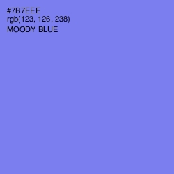 #7B7EEE - Moody Blue Color Image