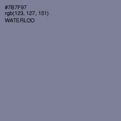 #7B7F97 - Waterloo  Color Image