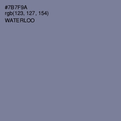 #7B7F9A - Waterloo  Color Image