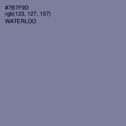 #7B7F9D - Waterloo  Color Image