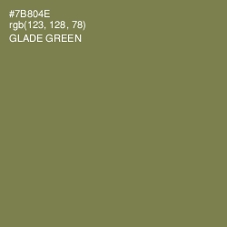 #7B804E - Glade Green Color Image