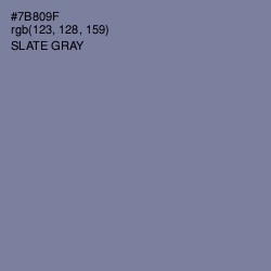 #7B809F - Slate Gray Color Image