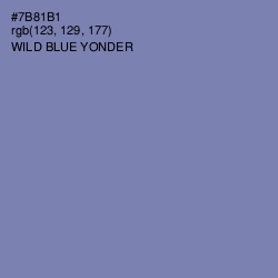 #7B81B1 - Wild Blue Yonder Color Image